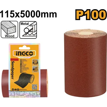 Brusný papír Ingco papír brusný P100 11,5 x 500cm