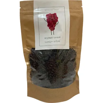 Výdejna chutí | Nesířené tmavé rozinky (odrůda Sultana) ručně sbírané • přímo od řeckého pěstitele • sušené na slunci • bez přidaného cukru • 500 g