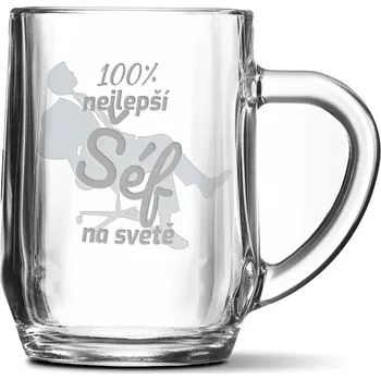 Sklenice Sablio Půllitr 100% nejlepší šéf na světě: 0,5