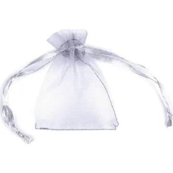 Dárkový pytlík 4,5x7 cm organza, malé, 9 šedá nejsvětlejší