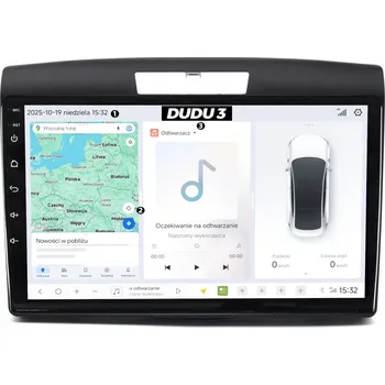 Autorádio DUDUAUTO AUTORÁDIO S NAVIGACÍ HONDA CR-V IV 2012-2017 ANDROID DUDU3 QLED 4/64GB