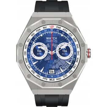 Hodinky Chytré Hodinky Kiano Watch Elegance Black stříbrné