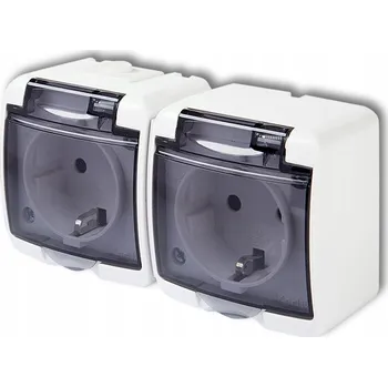 Elektrická zásuvka Elektrická Zásuvka vodotěsná Karlik bílá