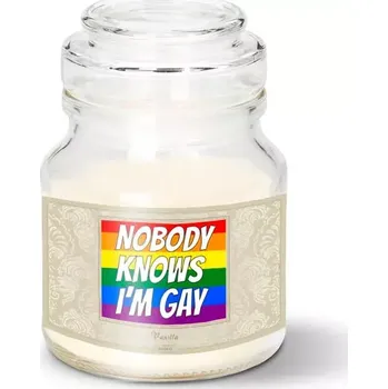 Svíčka Sablio Svíčka Nobody knows I'am gay - 120 g