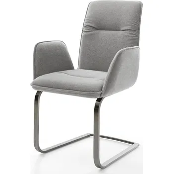 Jídelní židle DELIFE Jídelní židle Vinja-Flex tkanina Měkký šedá jídelní židle plochý grafit