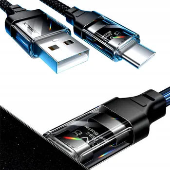 Datový kabel Kabel s funkcí Data Blocker USB-C na USB-A, Odolný Oplet, Černý, 2m
