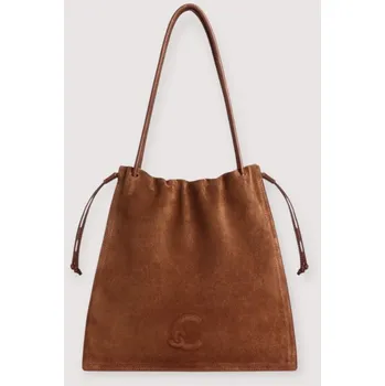 Kabelka COCCINELLE DULSE SUEDE LARGE SEMIŠOVÁ KABELKA COGNAC/COGNAC SS26