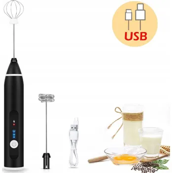 Příslušenství pro přípravu kávy Elektrický napěňovač mléka, míchadlo na kávu, šlehač mléka asdasdzz123
