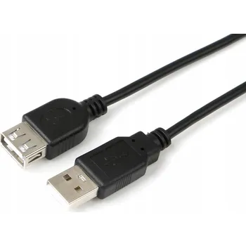 Microconnect USB2.0, M/F, 3m kabel USB USB A Černý