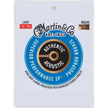 Struna pro kytaru a smyčcový nástroj Struny pro akustickou kytaru Martin MA540 Autentické