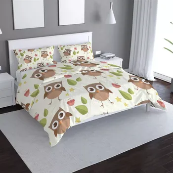 Povlečení Sablio Povlečení Sovy - 150x200 / 50x60