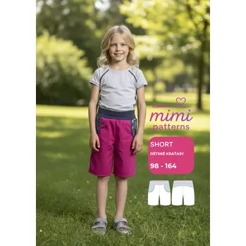 Chlapecké kraťasy Dětský střih v el. formátu, Kraťasy, Short - síť 98/104 - 158/164 pro projektor