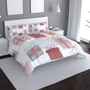 Povlečení Sablio Povlečení Růžové dárečky - 140x220 / 90x70