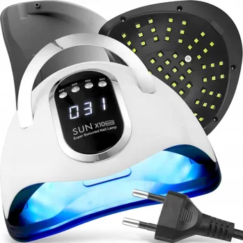 Lak na nehty VÝKONNÁ UV/LED LAMPA NA NEHTY HYBRIDNÍ GEL LAK SUN X10 MAX LCD S DRŽADLEM 280W