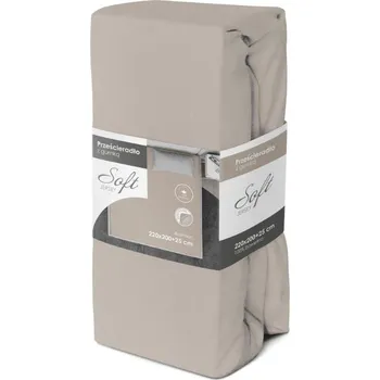 Prostěradlo Jersey prostěradlo SOFT 220x200 cm + 25cm - šedé