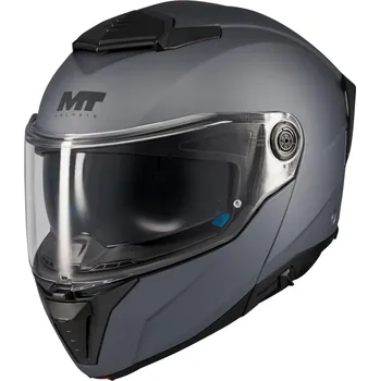 Helma na motorku MT Helmets Výklopná helma na motorku MT Atom 2 SV Pure A2 matná šedá XS