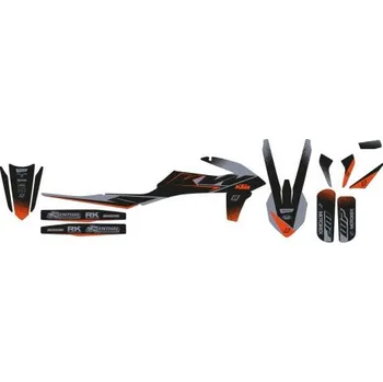 Autodoplněk BLACKBIRD sada samolepek (dýhy) KTM SX/SX-F 19-22, EXC/EXC-F 20-23 barva černá šedý MATT (BLACKBIRD sada samolepek (dýhy) KTM SX/SX-F 19-22, EXC/EXC-F 20-23 barva černá šedý MATT)