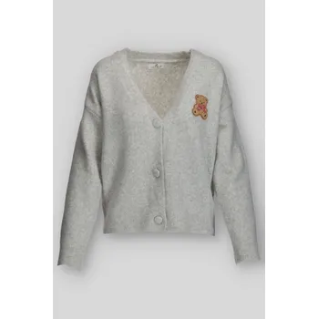 Dámský svetr Propínací svetr TEDDY S11143 barva: šedá světlá