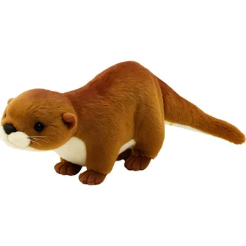 plyšák LEAN Toys Plyšový Maskot Mazlík Vydra Bílá Hnědá 50cm