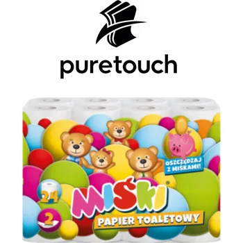 Suchý toaletní papír bez vůně Miśki 24 ks
