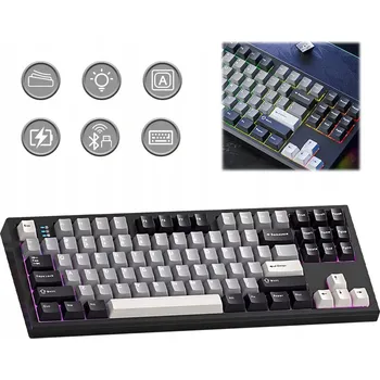 Klávesnice BLUETOOTH 2,4 GHZ MECHANICKÁ KLÁVESNICE S87 WIND SPIRIT ČERNÁ (KABELOVÁ/BEZDRÁTOVÁ)