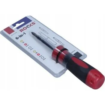 Šroubovák Šroubovák s výměnnými bity 6v1 PH1-PH2-SL5-SL6-HEX: 6 a 8 mm