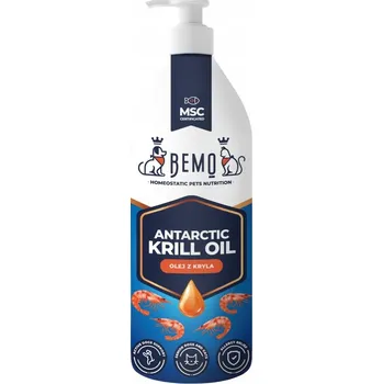 Pamlsek pro psa Krillový olej z Antarktidy BEMO KRILL 100 ml pro psa kočku pro zdravou srst