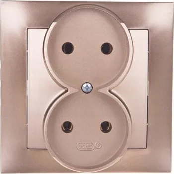 Elektrická zásuvka Zlatá nástěnná Elektrická Zásuvka Ospel