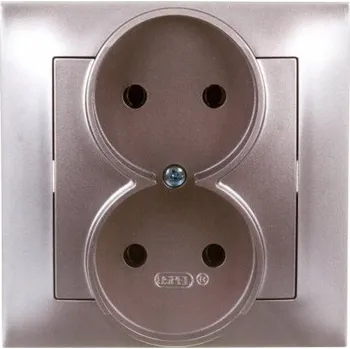 Elektrická zásuvka Stříbrná nástěnná Elektrická Zásuvka Ospel