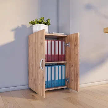 Policová skříň Vcm Kancelářská skříň Ulas 2-komorová, dub medový