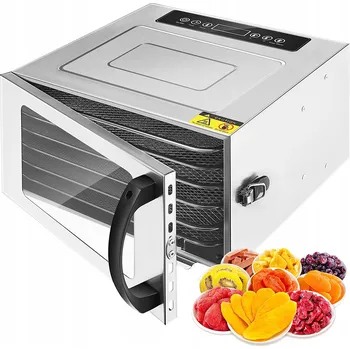 Sušička potravin Sušička potravin s 6 nerezovými tácy, 400W sušička na maso a jerky
