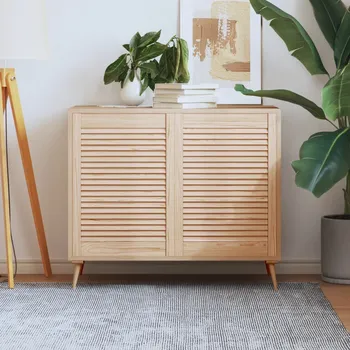 Interiérové dveře Nábytková dvířka lamelový design 2 ks 69 x 49,4 cm borovice Hnědá151128