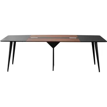 Konferenční stolek Vevor Konferenční stůl loďkový 2400 mm pro 10 osob s kovovýma nohama