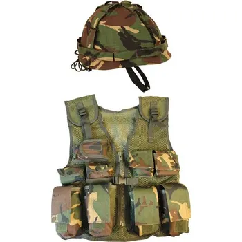 KOMBAT Kids Dětská sada vesty a helmy Kids - DPM