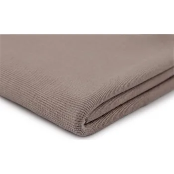 Úplet bambusový elastický žebrovaný - tunel, barva 3 béžová