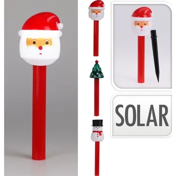 Vánoční dekorace Solární lampa s vánoční figurkou 20 cm, mix/1ks