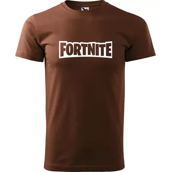 Pánské tričko Sablio Tričko s potiskem Fortnite - hnědé S