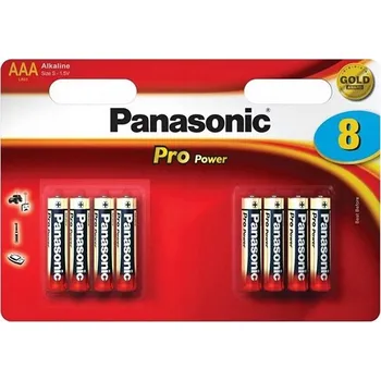 Alkalická baterie Panasonic AAA (R3) 8 ks
