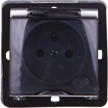 Elektrická zásuvka Elektrická Zásuvka hermetická Ospel stříbrná