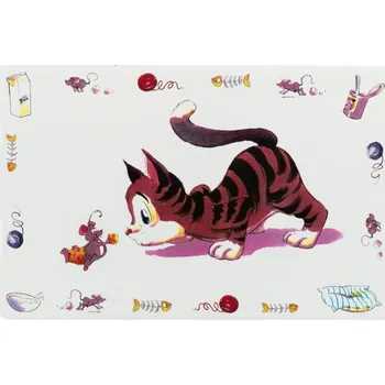 miska pro kočku TRIXIE Prostírání bílé pod misku Kočka a myš 44x28 cm - doprava zdarma od 2 000 Kč