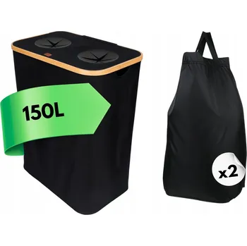 Odpadkový koš Koš na tříděný odpad 150 l nádoba na lahve a plechovky, 2 vyjímatelné pytle