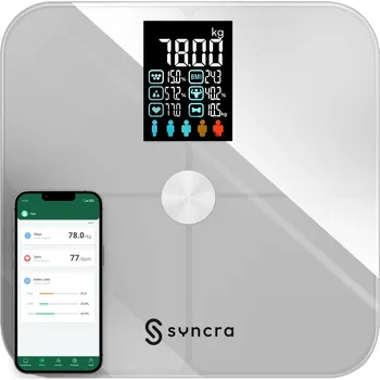 Osobní váha Koupelnová váha Syncra Chytrá váha s analýzou těla, 13 funkcí PRO