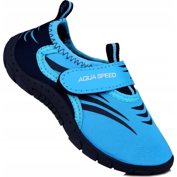 Vodácké vybavení Boty do vody Aqua Speed, na skály, proti ježkům, se zapínáním NA SUCHÝ ZIP, modré, velikost 33