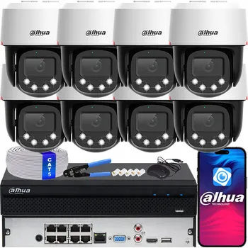 IP kamera Monitorovací sada Dahua 8x Kamera SD2C400NA-B-PV-PRO PTZ 4Mpx WizColor