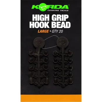 Vrták Korda High Grip Hook Bead Green Large 20 KS stopky