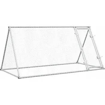 Stříbrná klec pro kuřata 200 x 105 x 91 cm, ocel