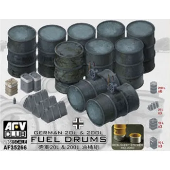 Plastikový model AFV Club 1/35 German 20L & 200L Fuel Drums