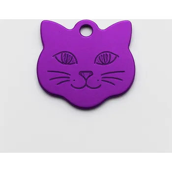 psí známka Známka pro kočky s gravírováním - Fialová