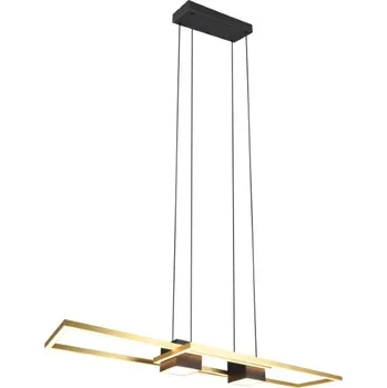 TRIO 347710480 ALBANY závěsné svítidlo SMD LED 37W/4300lm 2700-6500K černo zlatá, dálkový ovladač