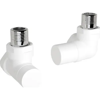 Ventil Zehnder Ventil Zehnder úhlový rohový, rohové šroubení pro zpátečku 1/2", Set G, RAL 0556 white matt, Z-839669-0556 Z-839669-0556